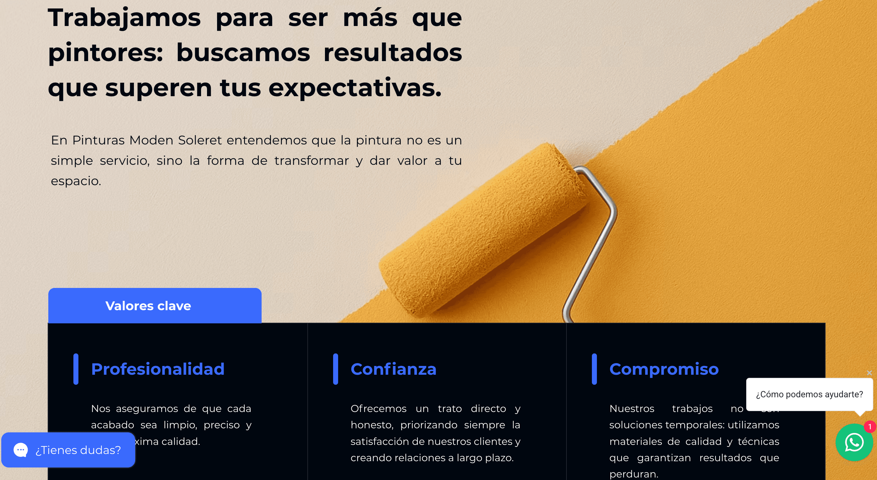 Captura de la web de Moden Soleret Pintors